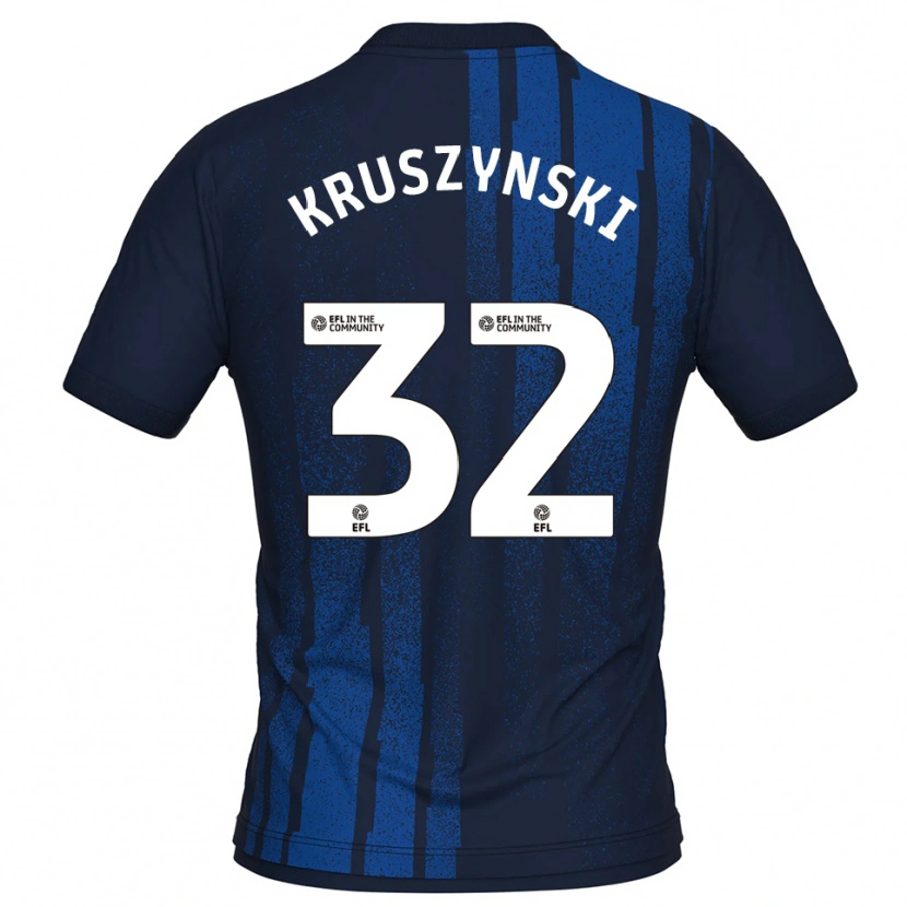 Danxen Mujer Camiseta Jakub Kruszynski #32 Azul Marino Blanco 2ª Equipación 2025/26 La Camisa
