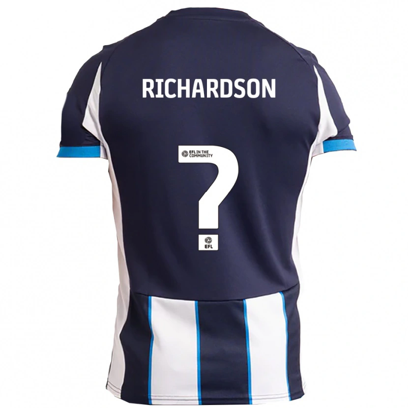 Danxen Mujer Camiseta Ellie Richardson #0 Blanco Azul Marino 2ª Equipación 2025/26 La Camisa