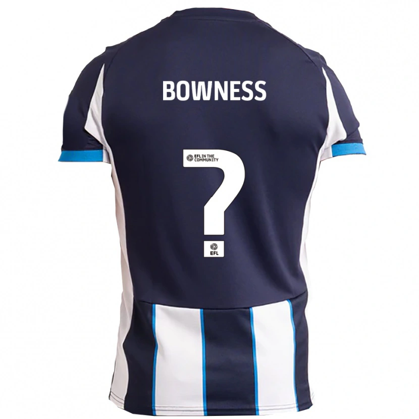 Danxen Mujer Camiseta Faye Bowness #0 Blanco Azul Marino 2ª Equipación 2025/26 La Camisa