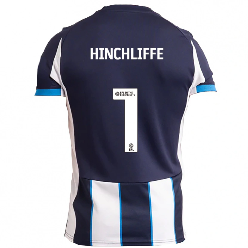 Danxen Mujer Camiseta Ben Hinchliffe #1 Blanco Azul Marino 2ª Equipación 2025/26 La Camisa