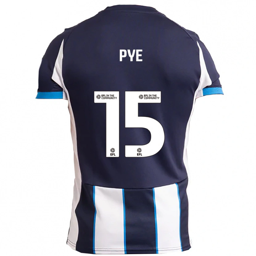 Danxen Mujer Camiseta Ethan Pye #15 Blanco Azul Marino 2ª Equipación 2025/26 La Camisa