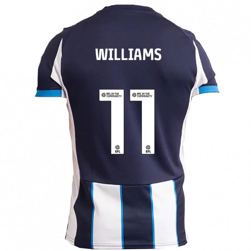 Danxen Mujer Camiseta Lee Williams #11 Blanco Azul Marino 2ª Equipación 2025/26 La Camisa