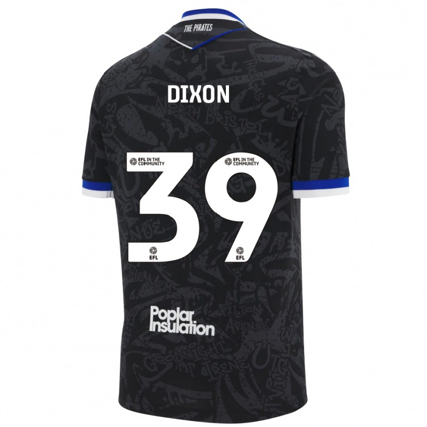 Danxen Mujer Camiseta Quincy Dixon #39 Negro Blanco 2ª Equipación 2025/26 La Camisa