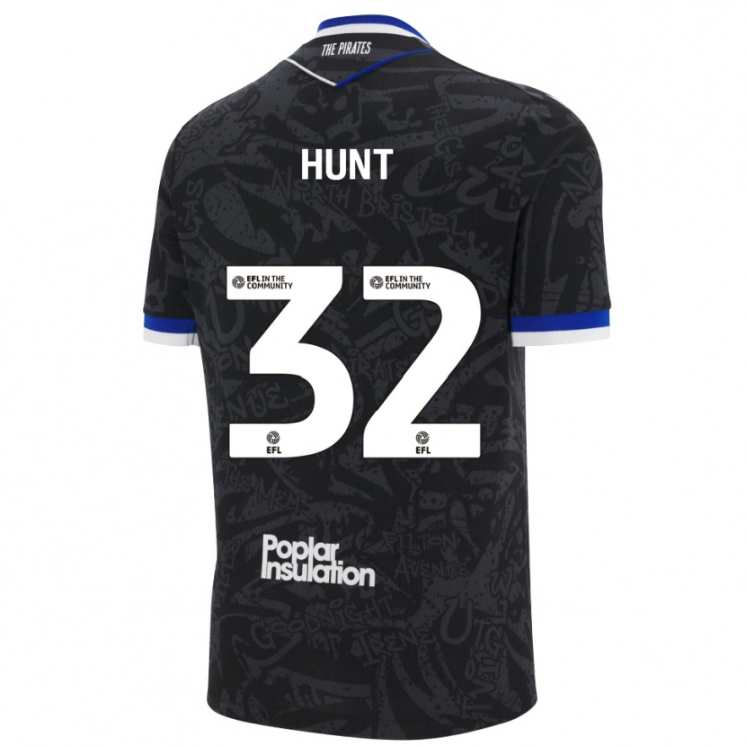 Danxen Mujer Camiseta Jack Hunt #32 Negro Blanco 2ª Equipación 2025/26 La Camisa