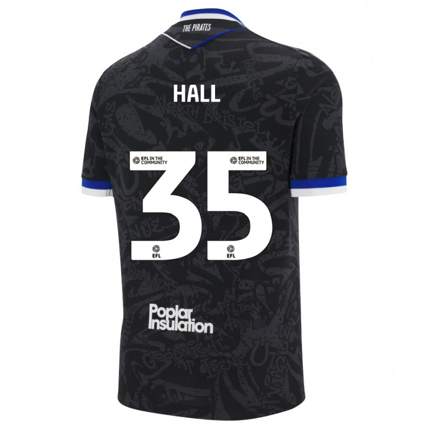 Danxen Mujer Camiseta Matt Hall #35 Negro Blanco 2ª Equipación 2025/26 La Camisa