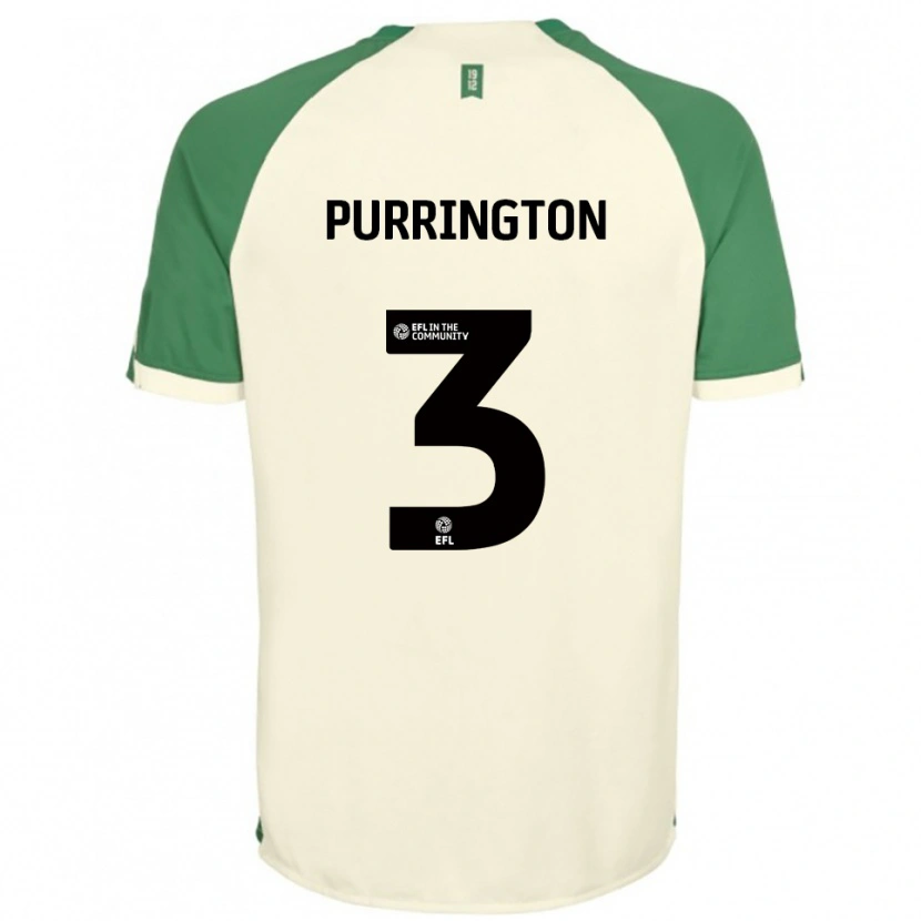 Danxen Mujer Camiseta Ben Purrington #3 Blanco Hueso Verde 2ª Equipación 2025/26 La Camisa