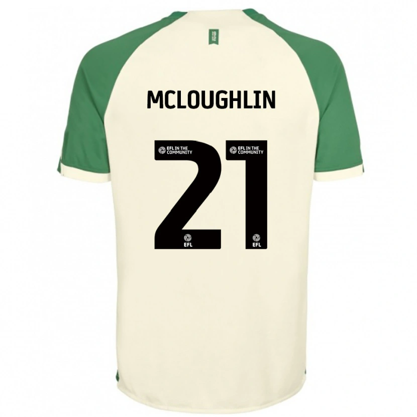Danxen Mujer Camiseta Shane Mcloughlin #21 Blanco Hueso Verde 2ª Equipación 2025/26 La Camisa