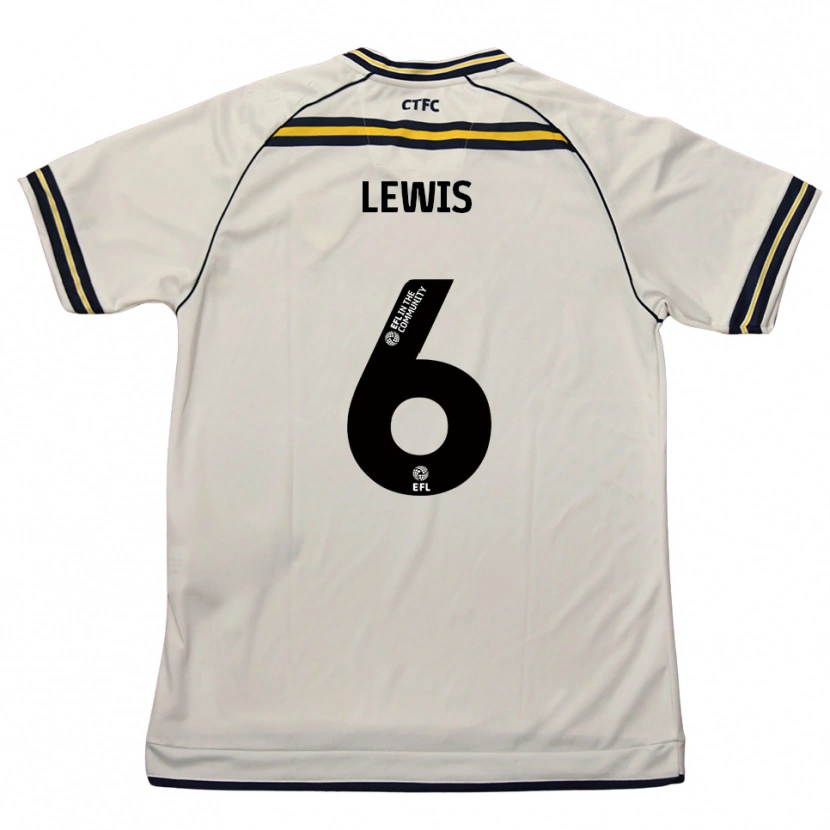 Danxen Mujer Camiseta Megan Lewis #6 Blanco Azul Marino 2ª Equipación 2025/26 La Camisa