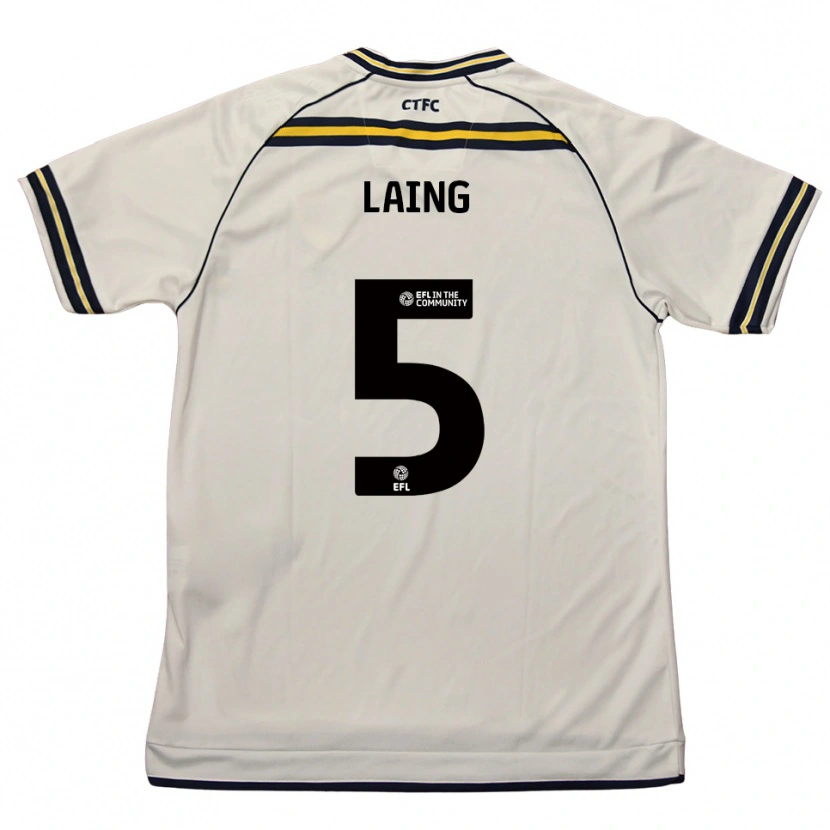 Danxen Mujer Camiseta Levi Laing #5 Blanco Azul Marino 2ª Equipación 2025/26 La Camisa