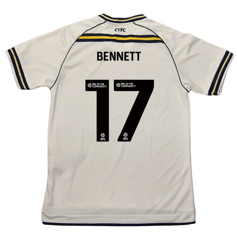Danxen Mujer Camiseta Scot Bennett #17 Blanco Azul Marino 2ª Equipación 2025/26 La Camisa