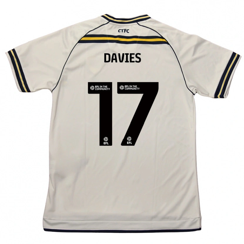 Danxen Mujer Camiseta Annabel Davies #17 Blanco Azul Marino 2ª Equipación 2025/26 La Camisa