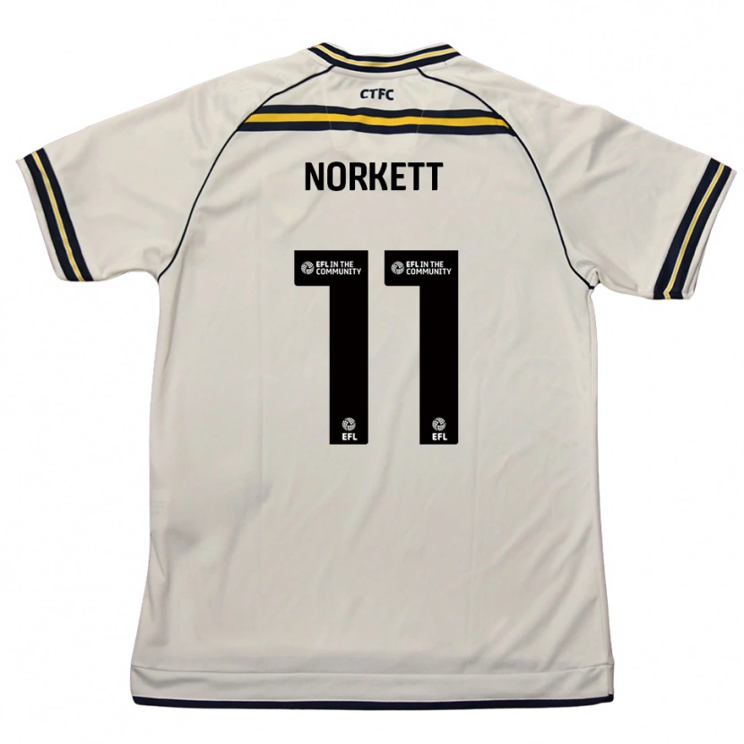 Danxen Mujer Camiseta Manni Norkett #11 Blanco Azul Marino 2ª Equipación 2025/26 La Camisa