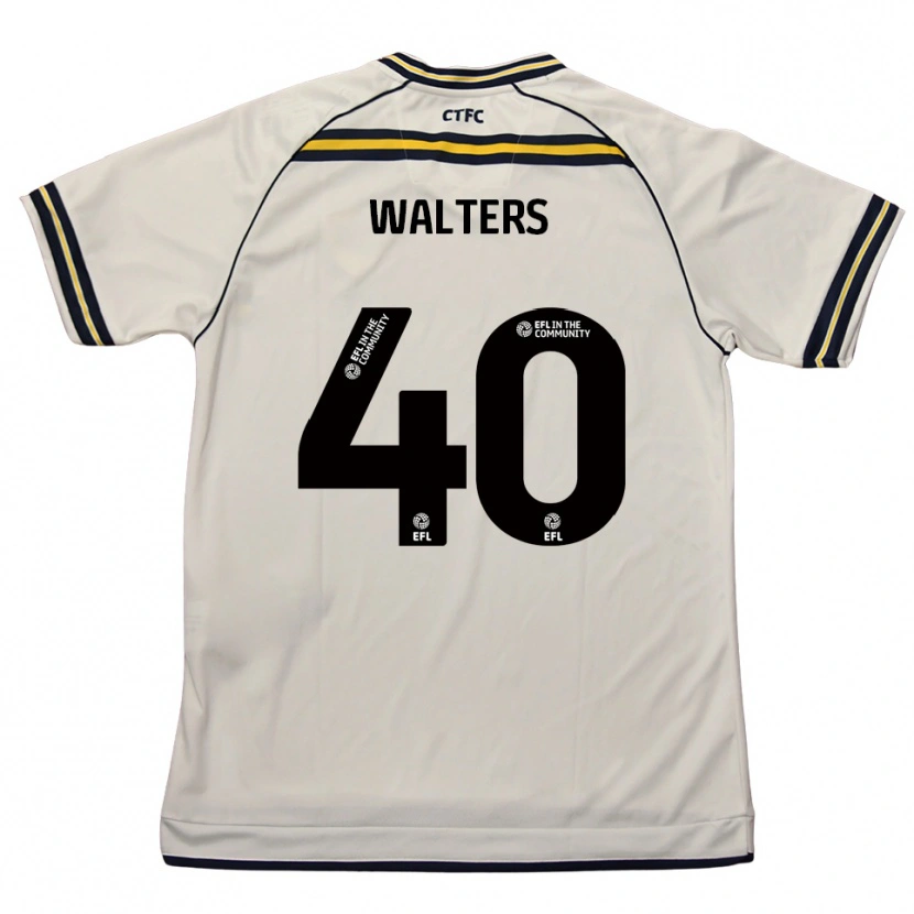 Danxen Mujer Camiseta Cameron Walters #40 Blanco Azul Marino 2ª Equipación 2025/26 La Camisa