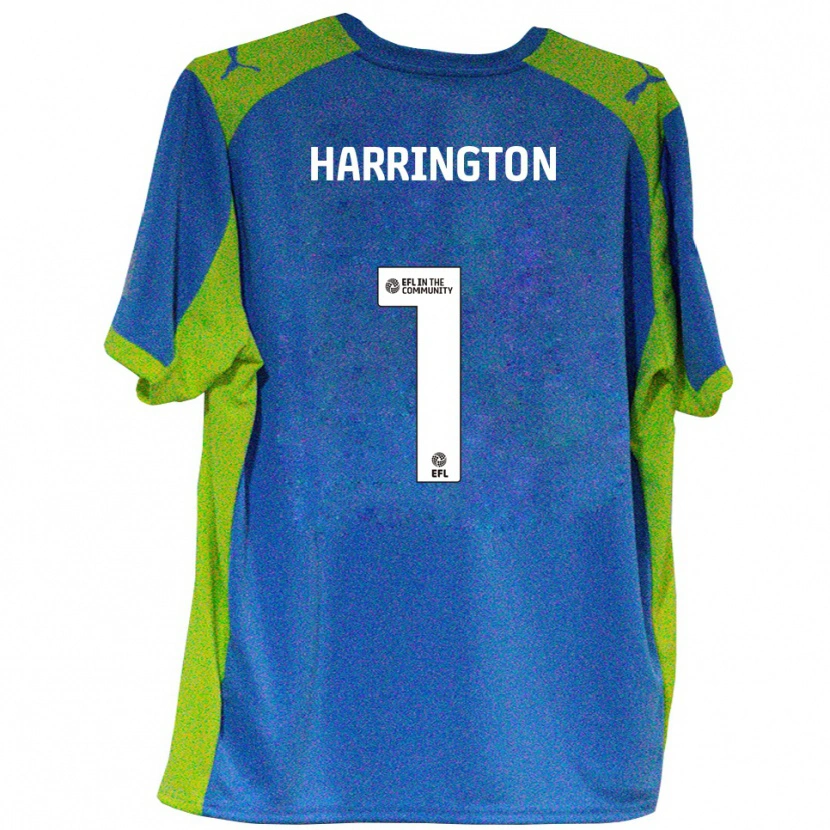 Danxen Mujer Camiseta David Harrington #1 Celeste Amarillo 2ª Equipación 2025/26 La Camisa