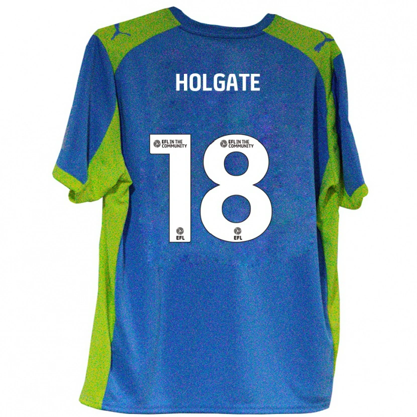 Danxen Mujer Camiseta Harrison Holgate #18 Celeste Amarillo 2ª Equipación 2025/26 La Camisa