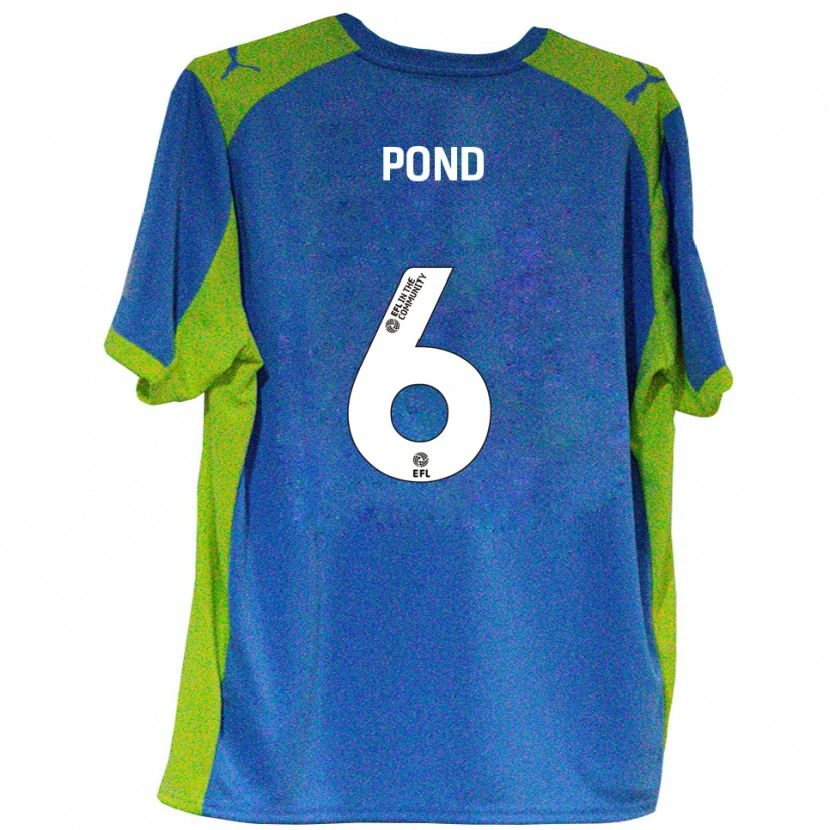 Danxen Mujer Camiseta Nathan Pond #6 Celeste Amarillo 2ª Equipación 2025/26 La Camisa