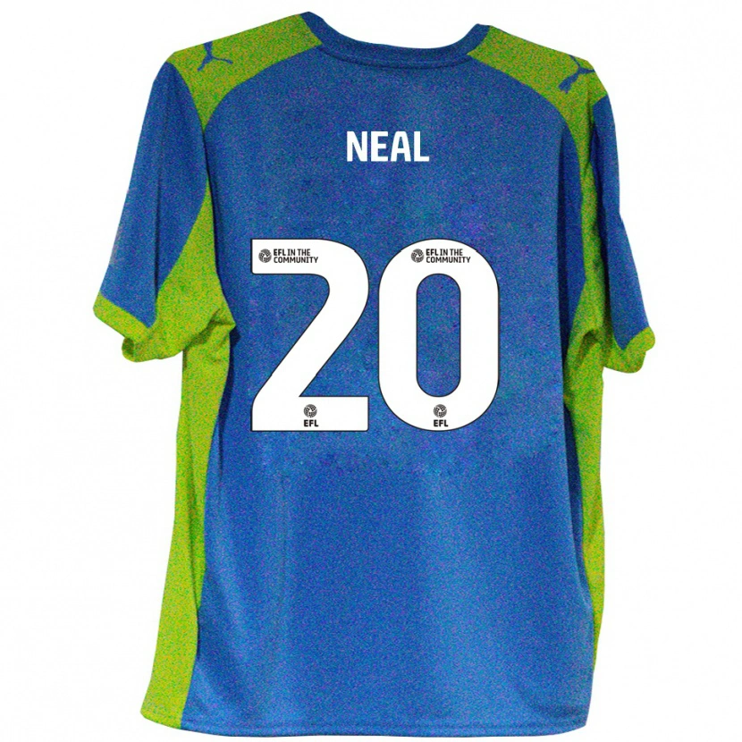Danxen Mujer Camiseta Harrison Neal #20 Celeste Amarillo 2ª Equipación 2025/26 La Camisa