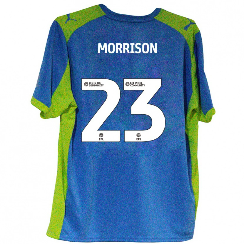Danxen Mujer Camiseta George Morrison #23 Celeste Amarillo 2ª Equipación 2025/26 La Camisa