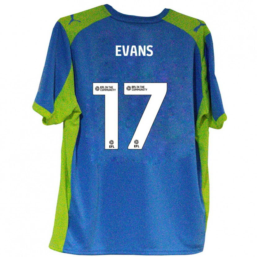 Danxen Mujer Camiseta Ched Evans #17 Celeste Amarillo 2ª Equipación 2025/26 La Camisa