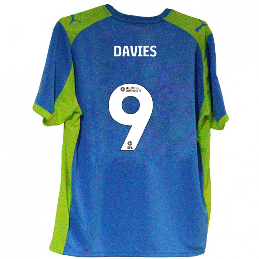 Danxen Mujer Camiseta Will Davies #9 Celeste Amarillo 2ª Equipación 2025/26 La Camisa