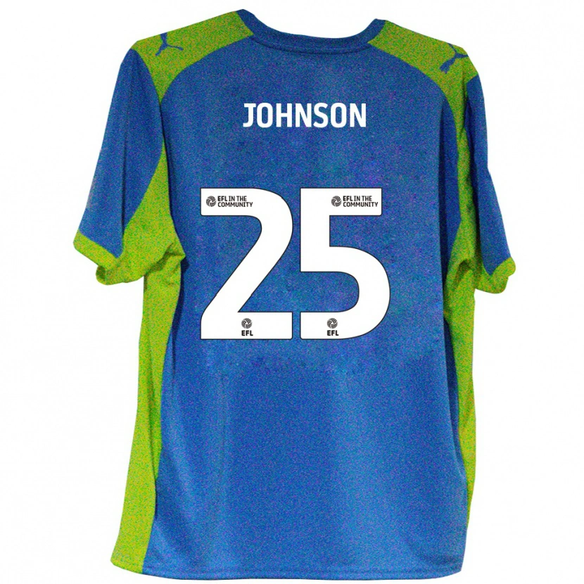 Danxen Mujer Camiseta Will Johnson #25 Celeste Amarillo 2ª Equipación 2025/26 La Camisa