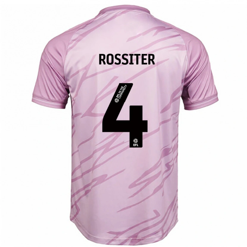 Danxen Mujer Camiseta Jordan Rossiter #4 Rosa Negro 2ª Equipación 2025/26 La Camisa