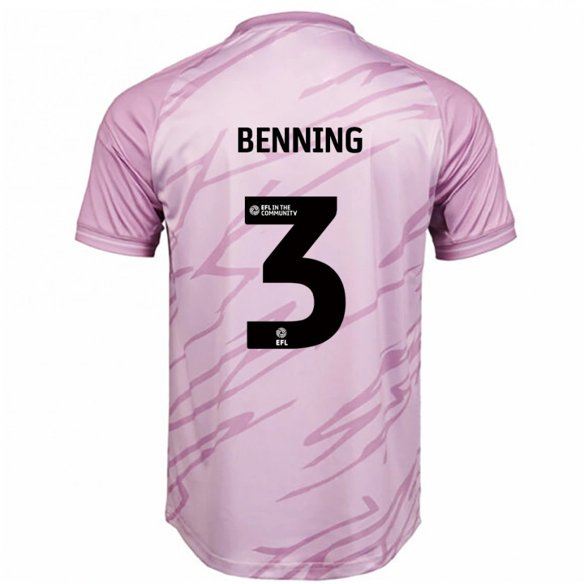 Danxen Mujer Camiseta Mal Benning #3 Rosa Negro 2ª Equipación 2025/26 La Camisa