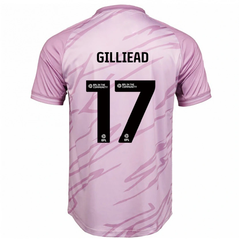 Danxen Mujer Camiseta Alex Gilliead #17 Rosa Negro 2ª Equipación 2025/26 La Camisa