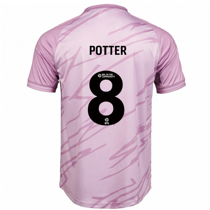 Danxen Mujer Camiseta Milly Potter #8 Rosa Negro 2ª Equipación 2025/26 La Camisa