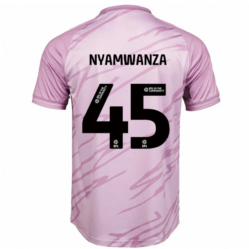 Danxen Mujer Camiseta Simba Nyamwanza #45 Rosa Negro 2ª Equipación 2025/26 La Camisa
