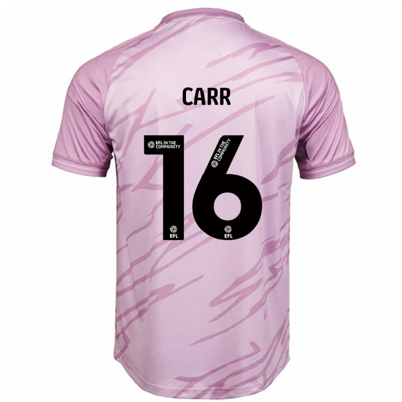 Danxen Mujer Camiseta Jeorgia Carr #16 Rosa Negro 2ª Equipación 2025/26 La Camisa