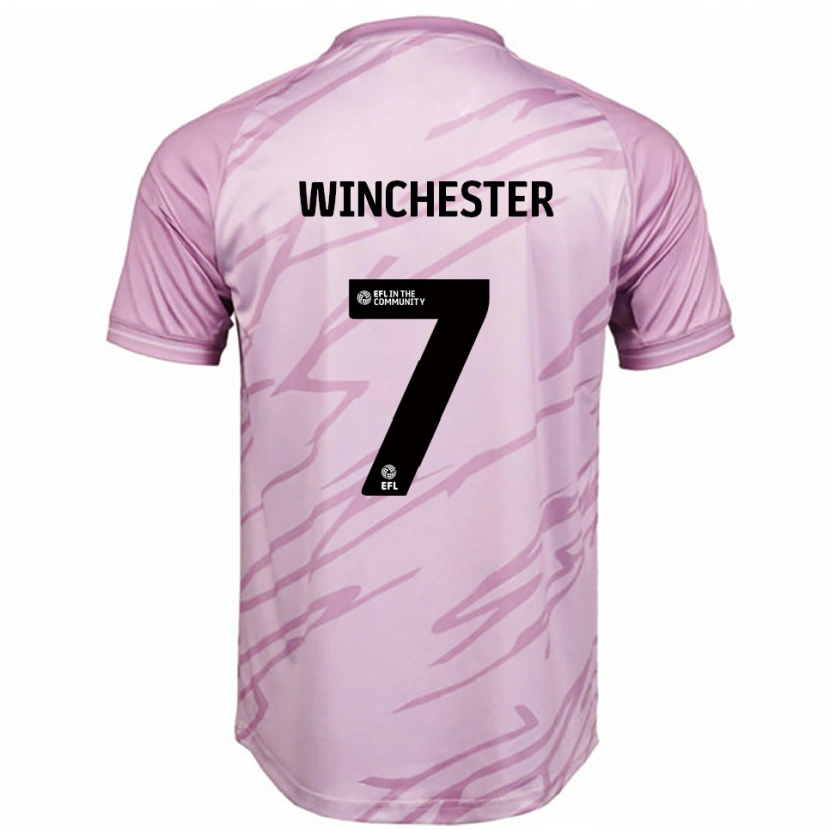 Danxen Mujer Camiseta Carl Winchester #7 Rosa Negro 2ª Equipación 2025/26 La Camisa