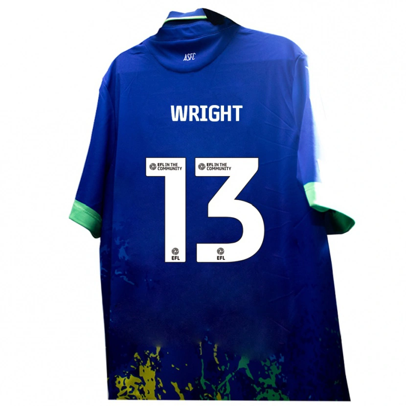 Danxen Mujer Camiseta Oliver Wright #13 Azul Amarillo 2ª Equipación 2025/26 La Camisa