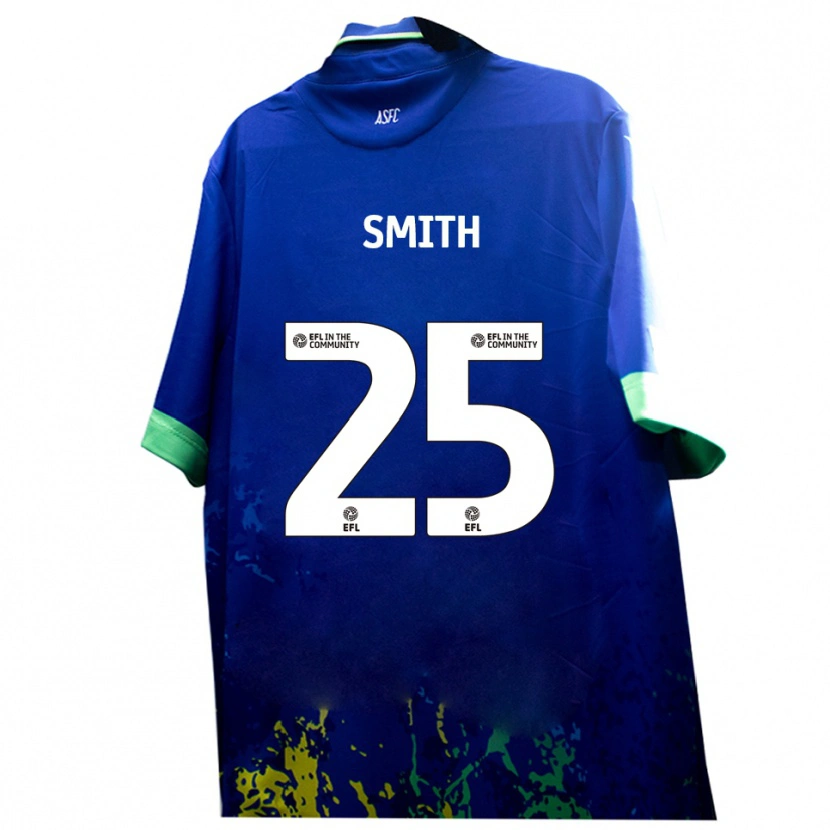 Danxen Mujer Camiseta Josh Smith #25 Azul Amarillo 2ª Equipación 2025/26 La Camisa