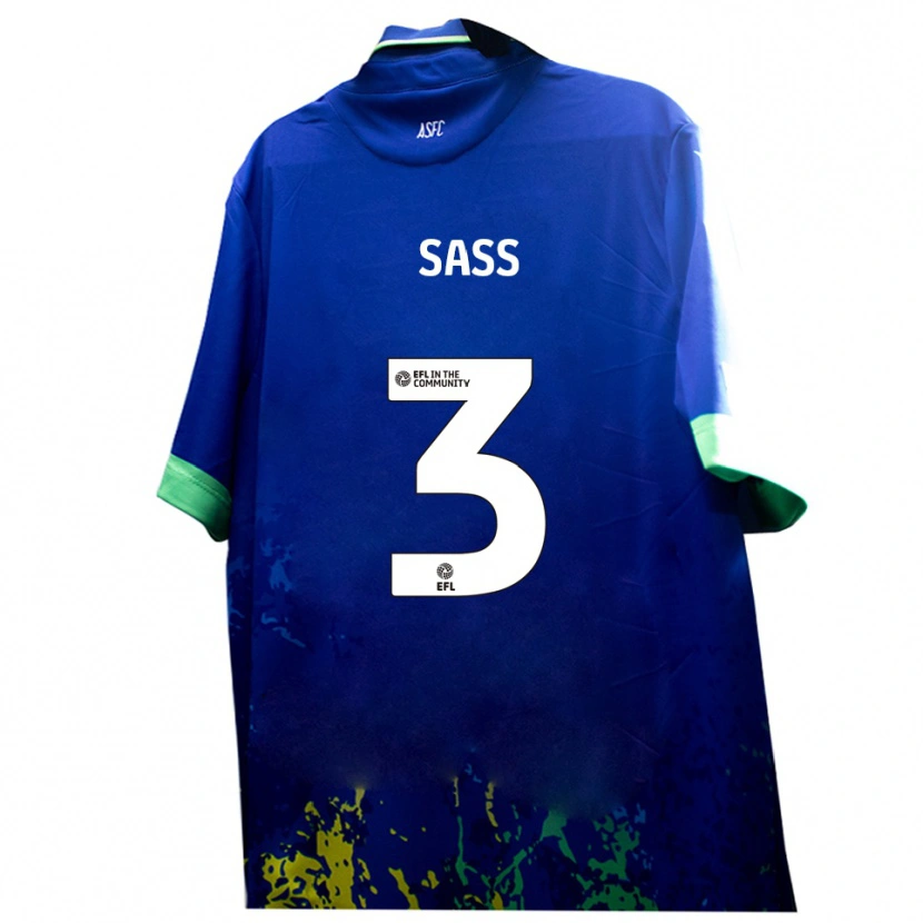 Danxen Mujer Camiseta Freddie Sass #3 Azul Amarillo 2ª Equipación 2025/26 La Camisa