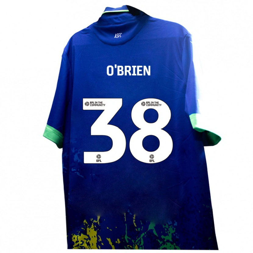 Danxen Mujer Camiseta Connor O'brien #38 Azul Amarillo 2ª Equipación 2025/26 La Camisa