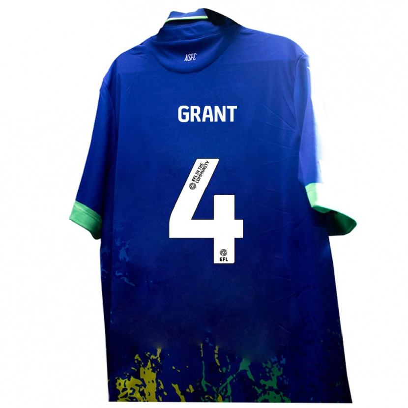Danxen Mujer Camiseta Conor Grant #4 Azul Amarillo 2ª Equipación 2025/26 La Camisa