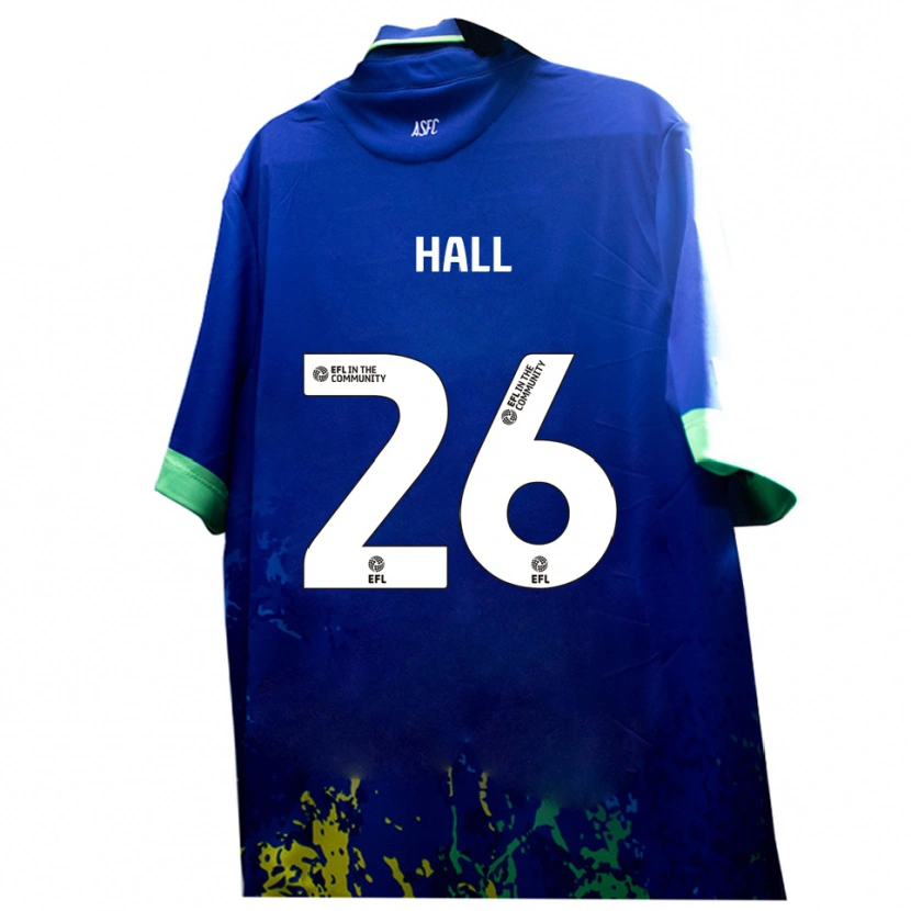 Danxen Mujer Camiseta Charlie Hall #26 Azul Amarillo 2ª Equipación 2025/26 La Camisa