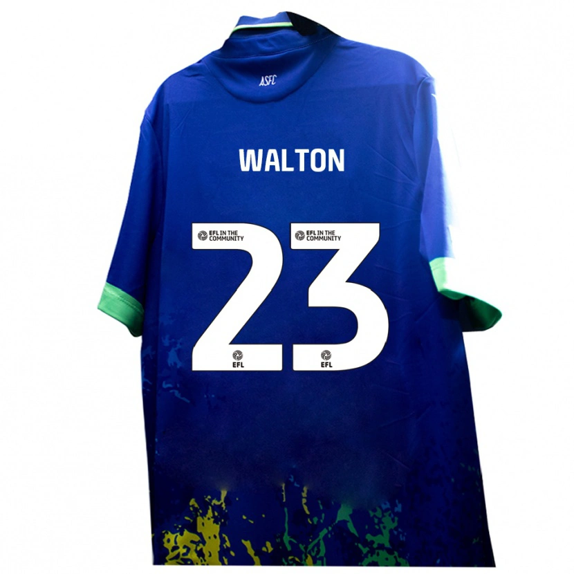 Danxen Mujer Camiseta Tyler Walton #23 Azul Amarillo 2ª Equipación 2025/26 La Camisa