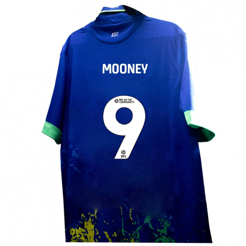 Danxen Mujer Camiseta Kelsey Mooney #9 Azul Amarillo 2ª Equipación 2025/26 La Camisa