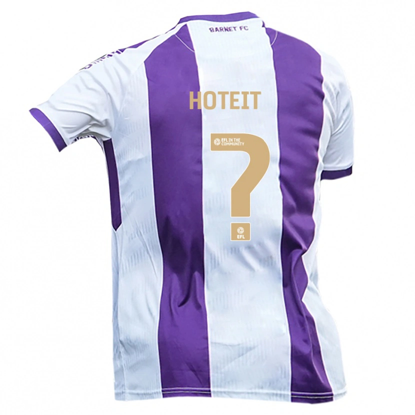 Danxen Mujer Camiseta Mira Hoteit #0 Blanco Púrpura 2ª Equipación 2025/26 La Camisa
