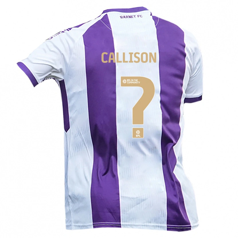 Danxen Mujer Camiseta Isla Callison #0 Blanco Púrpura 2ª Equipación 2025/26 La Camisa