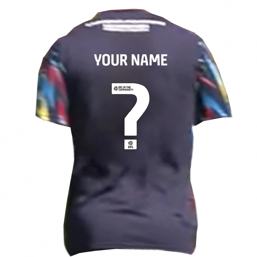 Danxen Mujer Camiseta Su Nombre #0 Azul Marino Amarillo Rojo 2ª Equipación 2025/26 La Camisa