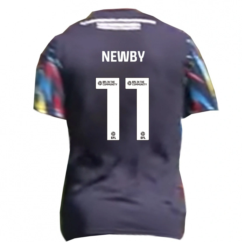 Danxen Mujer Camiseta Elliot Newby #11 Azul Marino Amarillo Rojo 2ª Equipación 2025/26 La Camisa