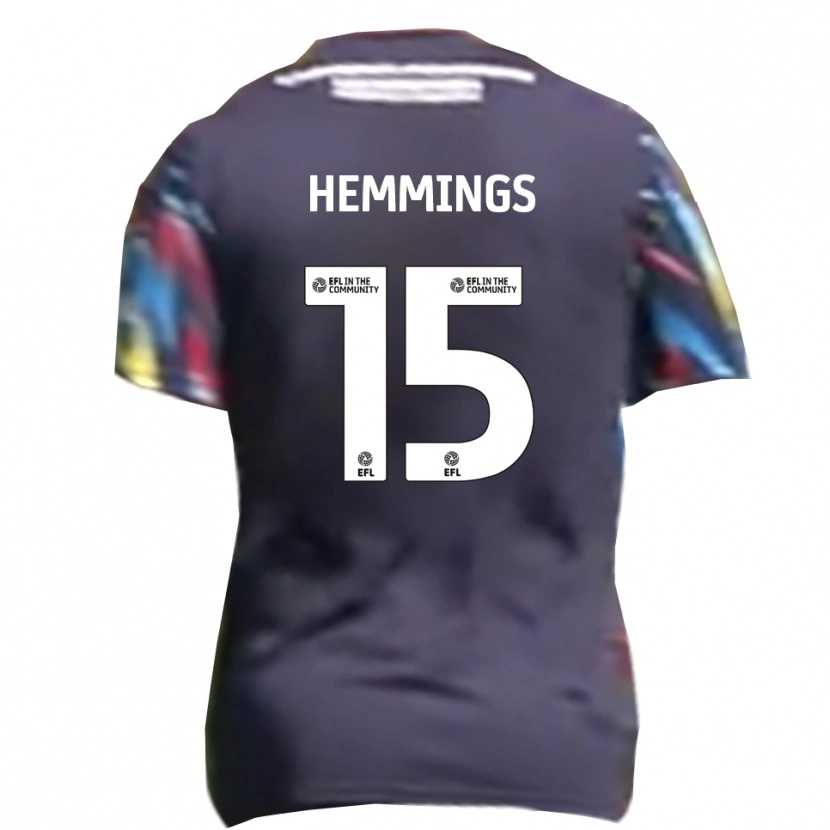 Danxen Mujer Camiseta Kane Hemmings #15 Azul Marino Amarillo Rojo 2ª Equipación 2025/26 La Camisa