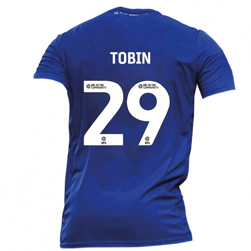 Danxen Mujer Camiseta Josh Tobin #29 Azul Blanco 2ª Equipación 2025/26 La Camisa