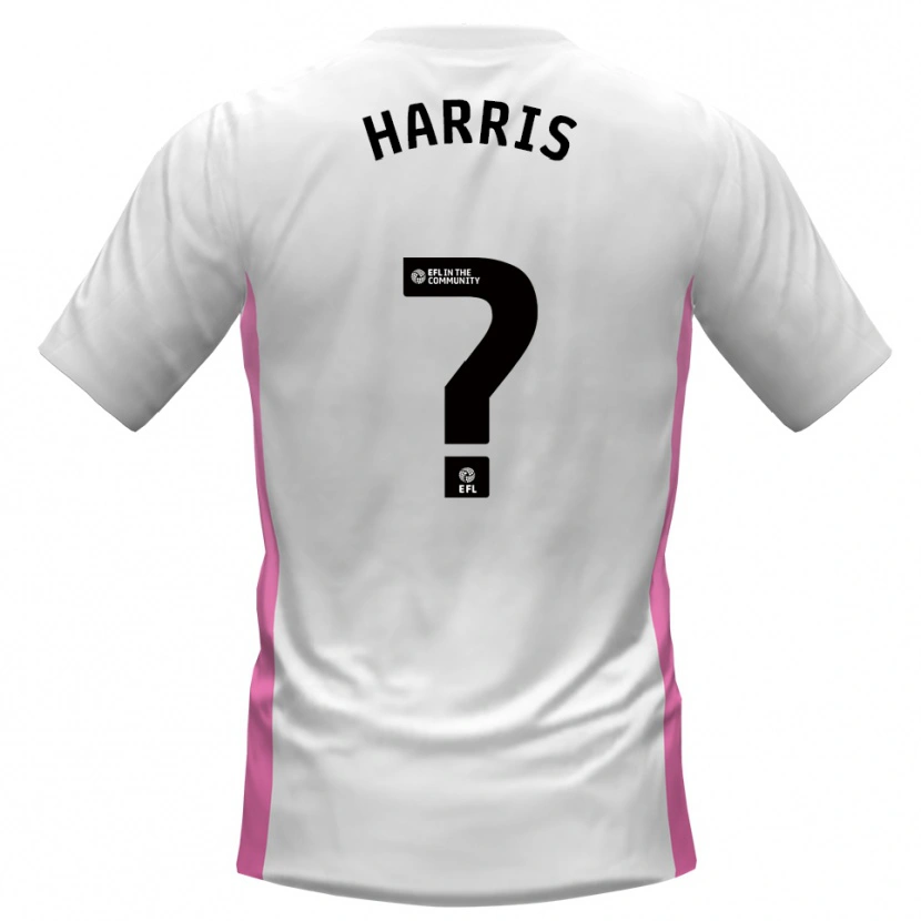 Danxen Mujer Camiseta Darragh Harris #0 Blanco Rojo 2ª Equipación 2025/26 La Camisa