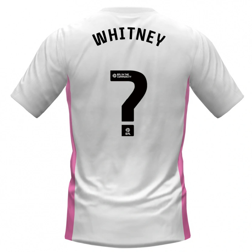 Danxen Mujer Camiseta Alex Whitney #0 Blanco Rojo 2ª Equipación 2025/26 La Camisa