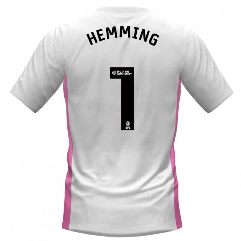 Danxen Mujer Camiseta Zach Hemming #1 Blanco Rojo 2ª Equipación 2025/26 La Camisa