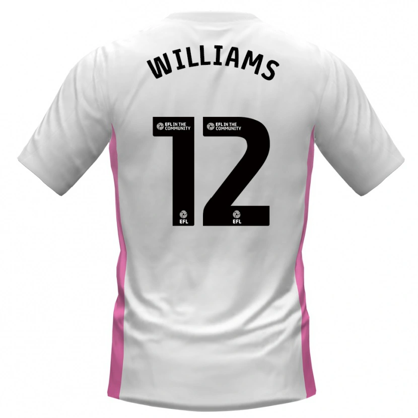 Danxen Mujer Camiseta Tyrone Williams #12 Blanco Rojo 2ª Equipación 2025/26 La Camisa